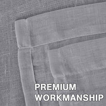 Load image into Gallery viewer, Linen Curtains Nickel Grommet Natural Linen Semi-Sheer Curtains 2 Panels, Privacy Added Premium Soft Rich Material Drapes for Bedroom/Livingroom/Sliding Door - 52x84 - Inch - Dove