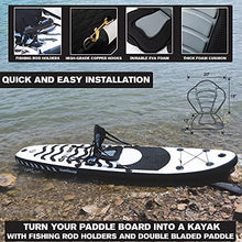Load image into Gallery viewer, SUNISUP SUP Inflatable Paddle Board, 10.6’ x 30” x 6", Non-Slip Stand Up Deck with Detachable Kayak Seat, Fishing Rod Mount, Paddleboard Accessories with Air Pump, Bag, Ankle Leash, Go Pro Mount