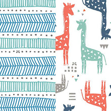 Load image into Gallery viewer, HONEST Company, Club Box Clean Conscious Diapers, Teal Tribal + Multi-Color Giraffes, Size Newborn, 76 Count (Packaging + Print May Vary), 0