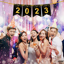 Load image into Gallery viewer, Large, Happy New Year 2023 Banner - 8 Feet, No DIY | Happy New Year Sign, New Years Eve Party Supplies 2023 | Happy New Year Banner 2023 Sign for NYE Decorations 2023 | NYE 2023 New Years Decorations