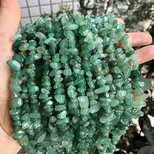 Load image into Gallery viewer, favoramulet 5-8mm Green Aventurine Tumbled Stone Chip Beads for Jewelry Making, Irregular Shaped Healing Crystal Loose Beads Strand, 66" (2 Strands)