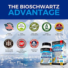 Load image into Gallery viewer, Fish Oil Omega 3 EPA & DHA 2250 mg - Burpless Lemon Flavor Triple Strength Supplement - Immune & Heart Support Fatty Acids Pills - Promotes Immunity, Joint, Eyes, Brain & Skin Health - Non GMO 90 Ct