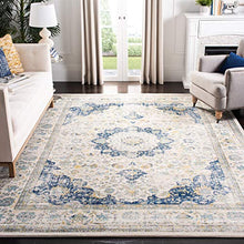 Load image into Gallery viewer, Safavieh Evoke Collection EVK220C Shabby Chic Vintage Oriental Medallion Area Rug, 8' x 10', Ivory/Blue
