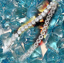 Load image into Gallery viewer, VPKJewelry 12.00 carat 4mm Clear Diamonique CZ 14k Gold Plated Tennis Bracelets Gold bracelet for Women