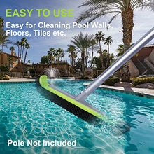 Load image into Gallery viewer, urchindj Heavy Duty Pool Brush, Premium Nylon Bristle Pool Wall Floor & Tile Brush with Integrated Aluminum Structure of Handle & Back