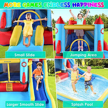Load image into Gallery viewer, AKEYDIY Bounce House with Blower Giant Inflatable Slide Bouncy Castle for Kids 3-12 with Pool,Ball Pit,Climbing Wall,Bouncing Area,water Slide Rocket Jumping Castle,Pool Splash Indoor/Outdoor