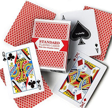 Load image into Gallery viewer, Brybelly 12 Decks (6 Red/6 Blue) Wide-Size, Regular Index Playing Cards Set – Plastic-Coated, Classic Poker Size