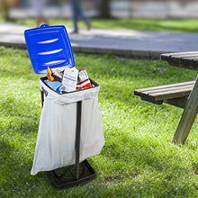 Load image into Gallery viewer, Wakeman Portable Trash Bag Holder- Collapsible Trashcan for Garbage and Indoor/Outdoor Use Outdoors -Ideal for Camping Recycling and More (Blue)