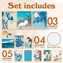 Load image into Gallery viewer, 97 Decor Japanese Wall Art - Japanese Poster - Japanese Room Decor, Japanese Art Prints, The Great Wave Asian Posters, Contemporary Japan Tsunami Pictures for Home Bedroom Decorations (UNFRAMED)