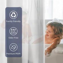 Load image into Gallery viewer, LOVTEX Clear Shower Curtain Liner with Magnets, Plastic Shower Liner Waterproof, 72x72 Lightweight Shower Curtains for Bathroom(4G Clear, 1PC) 1