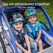 Load image into Gallery viewer, Schwinn Trailblazer Child Bike Trailer, Double Baby Carrier, Canopy, 16--inch Wheels, Red