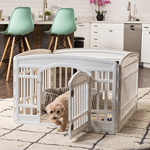 Load image into Gallery viewer, IRIS USA (586680) 24'' 4 Panel Exercise Pet Playpen with Door, White Cl-604E