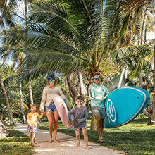 Load image into Gallery viewer, iROCKER All-Around Inflatable Stand Up Paddle Board, Extremely Stable 11' Long x 32" Wide x 6" Thick Premium SUP with Roller Bag, Carbon Paddle, Pump, Leash, Fins & Repair Kit, Orange