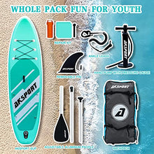Load image into Gallery viewer, AKSPORT 10'6"×32"×6" Inflatable Stand Up Paddle Board with Premium Non-Slip Deck,Travel Backpack,Adjustable Paddle,Pump,Leash for Youth & Adult Ultra-Light Surfing SUP Boards