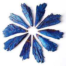 Load image into Gallery viewer, CXD-GEM Titanium Coated Black Kyanite Crystal Specimen Blue Aura Kyanite for Jewelries, Pack of 10