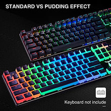 Load image into Gallery viewer, Havit Keycaps 60 87 104 Double Shot Backlit PBT Pudding Keycap Set with Puller for DIY Cherry MX RGB Mechanical Keyboard (Black)