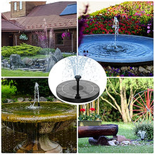 Load image into Gallery viewer, AISITIN 2.5W Solar Bird Bath Fountain Pump, Solar Fountain Pump for Bird Bath with 6 Nozzles, 6.7" Solar Powered Water Fountain Pump for Garden, Ponds, Pool, Fish Tank, Outdoor and Aquarium
