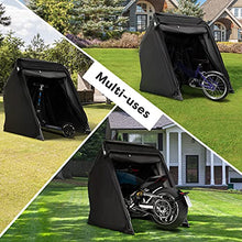 Load image into Gallery viewer, Quictent Heavy Duty Motorcycle Shelter Shed Cover Storage Garage Tent with TSA Code Lock & Carry Bag, Small Size