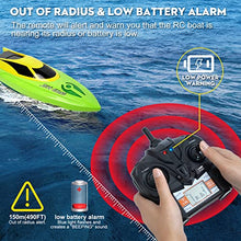 Load image into Gallery viewer, Zyerch RC Boat - Remote Control Boat with LED Light for Pools and Lakes, 2.4Ghz Self-Righting RC Boats for Adults and Kids, Boat with 2 Rechargeable Battery, Low Battery Alarm, 25 km/h, Green