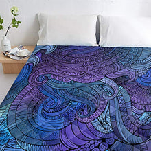 Load image into Gallery viewer, T&H XHome Luxury Quilted Comforter Bedspread-Thin Soft Cozy,Blue and Purple Vine Floral Pattern Reversible Stitched Summer Lightweight Quilt Coverlet for All Season
