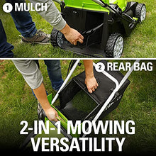 Load image into Gallery viewer, Greenworks 40V 17" (2-In-1) Push Lawn Mower, 4.0Ah Battery and Charger Included