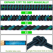 Load image into Gallery viewer, LOOHUU Garden Hose Expandable Kit 50 Feet,Water Hose with Superior Strength 3750D/10 Function Spray Nozzle/Resistant 3-Layers Latex, Solid Brass Fittings
