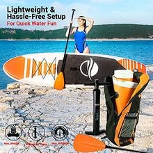 Load image into Gallery viewer, SereneLife Inflatable Stand Up Paddle Board (6 Inches Thick) with Premium SUP Accessories & Carry Bag | Wide Stance, Bottom Fin for Paddling, Surf Control, Non-Slip Deck | Youth & Adult Standing Boat