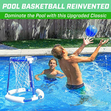 Load image into Gallery viewer, GoSports Splash Hoop 360 Floating Pool Basketball Game, Includes Water Basketball Hoop, 2 Balls and Pump