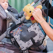 Load image into Gallery viewer, Disney Baby by J.L. Childress Side Sling Stroller Cargo Net, Stroller Organizer & Storage, Mickey Black