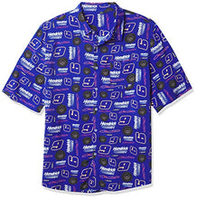 Load image into Gallery viewer, NASCAR Chase Elliott Men's Floral Button Up Short Sleeve Shirt, Team Color, L