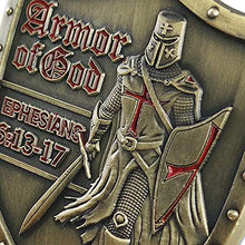 Load image into Gallery viewer, AtSKnSK Put On The Whole Armor of God Challenge Coin Eph 6:13-17 3D Commemorative Collection Item