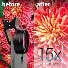 Load image into Gallery viewer, Camera Lens Kit by Coral Entertainments| Professional CPL, Macro & Wide Angle Lenses | Multi-use tripod & Selfie Remote Control | For iPhone, Samsung Galaxy, iPads Tablets | Hard Case & Universal Clip