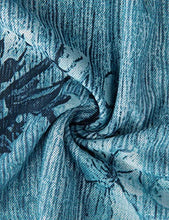 Load image into Gallery viewer, Timeson Tunic Tops To Wear With Leggings,3/4 Sleeve Tops for Women Loose Fitted Floral Women's Dressy Blouses Business Casual Tops for Women Spring Sheer Shirts Deep Cyan XX-Large