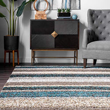 Load image into Gallery viewer, nuLOOM Classie Hand Tufted Shag Area Rug, 8' x 10', Blue Multi
