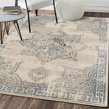 Load image into Gallery viewer, Persian-Rugs 5934 Distressed Ivory 5 x 7 Area Rug Carpet Large New