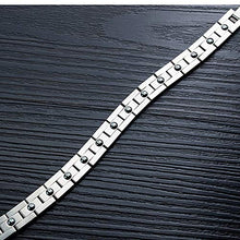 Load image into Gallery viewer, Feraco Magnetic Bracelets for Men Arthritis Pain Relief Sleek Titanium Stainless Steel Magnetic Therapy Bracelet with Removal Tool