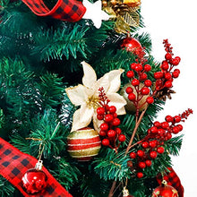 Load image into Gallery viewer, FUNARTY 5 Packs Artificial Red Berry Faux Christmas Berry Stems for Winter Holiday Christmas Décor