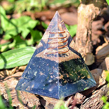 Load image into Gallery viewer, Orgone Pyramid-Black Tourmaline-Crystal-Chakra Balancing Orgone Energy Generator- Nubian Orgonite Pyramid for E-emission Protection – Healing Crystal Boost Immune System Meditation