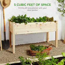 Load image into Gallery viewer, Best Choice Products 48x24x30in Raised Garden Bed, Elevated Wood Planter Box Stand for Backyard, Patio, Balcony w/Bed Liner, 200lb Capacity