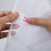 Load image into Gallery viewer, Vivifying Large Net Washing Bag, Set of 4 Durable Coarse Mesh Laundry Bag with Zip Closure for Clothes, Delicates (White)