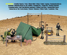 Load image into Gallery viewer, Click N' Play Military Campsite 35 Piece Play Set with Accessories.