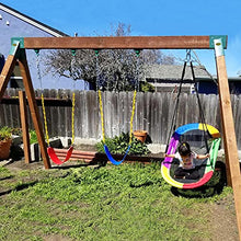 Load image into Gallery viewer, BETOOLL 2400 lb Capacity Heavy Duty Swing Hangers for Wooden Sets Playground Porch Indoor Outdoor & Hanging Snap Hooks Green (2pcs)