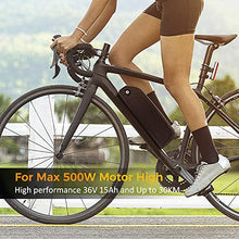 Load image into Gallery viewer, X-go Ebike Battery 48V/36V 13AH/10AH Lithium ion Battery with Charger, USB Port, Electric Bike Battery for 500W/1000W Bike Motor Black (36V 15AH 500W)