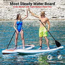 Load image into Gallery viewer, SereneLife Inflatable Stand Up Paddle Board (6 Inches Thick) with Premium SUP Accessories & Carry Bag | Wide Stance, Bottom Fin for Paddling, Surf Control, Non-Slip Deck | Youth & Adult Standing Boat