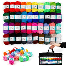 Load image into Gallery viewer, Inscraft 40 Pcs Crochet Yarn Kit, 1600 Yards 40 Colors Acrylic Yarn Skeins, Yarn for Crocheting & Knitting, Gift for Beginners and Adults