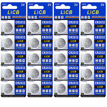 Load image into Gallery viewer, LiCB CR2032 Battery,Long-Lasting & High Capacity CR 2032 3V Coin & Button Cell Lithium Batteries with Adaptive Power and Superior Safety (20-Pack)