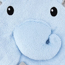 Load image into Gallery viewer, Hudson Baby Unisex Baby Cotton Animal Face Hooded Towel, Light Blue Elephant, One Size