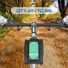 Load image into Gallery viewer, VUP Bike Front Frame Bag, Universal Bicycle Motorcycle Handlebar Bag, Top Tube Bike Bag with 360° Rotation Cell Phone Holder for iPhone 11 Pro/XS MAX/XR/X/7/8 Plus, Galaxy S9/8/7/6/Note, Nubia, Huawei