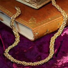 Load image into Gallery viewer, Ross-Simons 18kt Gold Over Sterling Silver Byzantine Necklace