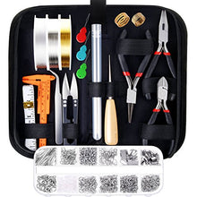 Load image into Gallery viewer, Paxcoo Jewelry Making Supplies Kit with Jewelry Tools, Jewelry Wires and Jewelry Findings for Jewelry Repair and Beading